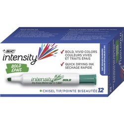 Enterprise Technology Solutions&nbsp;Bic  Markers, Dry-erase, Low-odor, Chisel, Green