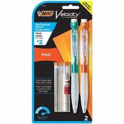 Enterprise Technology Solutions&nbsp;Bic  Mechanical Pencil,VelocityMax,SoftGelGrip,0.9mm,2/PK,Multi