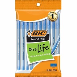 Enterprise Technology Solutions&nbsp;Bic  Ballpoint Pens, Stick, Med Point, 10/PK, Blue Ink