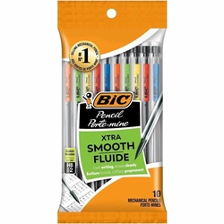 Enterprise Technology Solutions&nbsp;Bic  Mechanical Pencils, .7mm w/ 3 Leads, 10/PK, Assorted