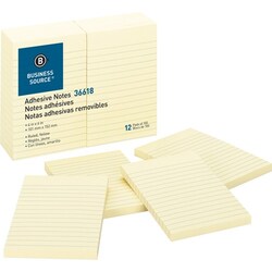 Enterprise Technology Solutions&nbsp;Business Source  Adhesive Notes, Ruled, 4