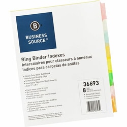Enterprise Technology Solutions&nbsp;Business Source  Ring Binder Indexes,1-1/2