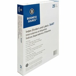 Enterprise Technology Solutions&nbsp;Business Source  Index Dividers, 3HP, 8-Tab, 25 ST/BX, 11
