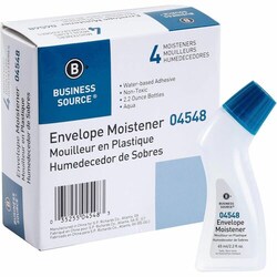 Enterprise Technology Solutions&nbsp;Business Source  Envelope Moistener, Water-Based, 2.2 oz., 4/PK, Clear