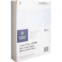 Enterprise Technology Solutions&nbsp;Business Source  Legal Pads, Legal Ruled, 50 Sht, 8-1/2