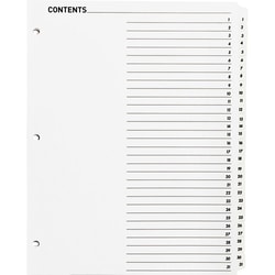 Enterprise Technology Solutions&nbsp;Business Source  Index Dividers,w/TOC Page, 1-31, 31 Tab/ST,11