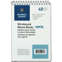 Enterprise Technology Solutions&nbsp;Business Source  Wirebound Memo Book,End Opening,Wire,4