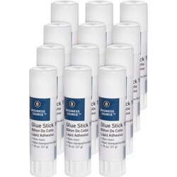 Enterprise Technology Solutions&nbsp;Business Source  Glue Stick, Permanent, Acid-free, 0.74 oz, 12/PK, Clear