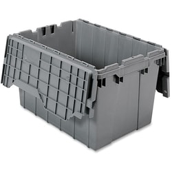 Enterprise Technology Solutions&nbsp;Akro-Mils  Container, w/Attached Lid, 12 Gal, Gray