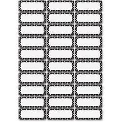 Enterprise Technology Solutions&nbsp;Ashley Productions, Inc.  Dots Nameplate Magnets, 30/Pack, Black/White