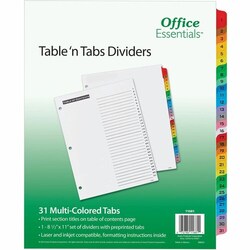 Enterprise Technology Solutions&nbsp;Avery  Table 'N Tab Dividers, 1-31, Multicolor, 1 Set