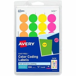 Enterprise Technology Solutions&nbsp;Avery  Color-coding Labels, 3/4