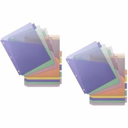 Enterprise Technology Solutions&nbsp;Business Source  Index Dividers,Poly,Double Pocket,8-1/2