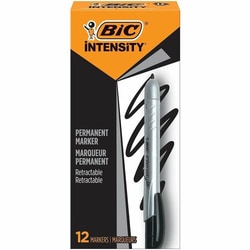 Enterprise Technology Solutions&nbsp;Bic  Permanent Marker,Retractable,Acid-free,Fine Point,BK