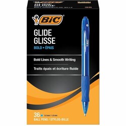 Enterprise Technology Solutions&nbsp;Bic  Ballpoint Pens, Retractable, 1.6mm, 36/BX, BE Ink/Barrel