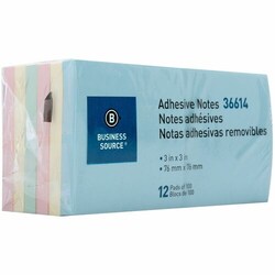 Enterprise Technology Solutions&nbsp;Business Source  Adhesives Notes,Plain,3