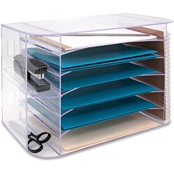 Enterprise Technology Solutions&nbsp;Business Source  Desk Sorter w/6 Letter Trays, Jumbo, 18-1/8