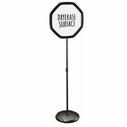 Enterprise Technology Solutions&nbsp;Bi-silque  Floor Sign,Dry-Erase,Magnetic,Octagon,25