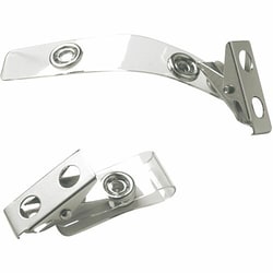 Enterprise Technology Solutions&nbsp;Baumgartens  ID Strap Clips, Prepunched, Vinyl, 25/PK, Clear