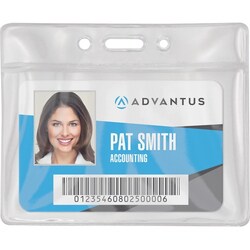 Enterprise Technology Solutions&nbsp;Advantus Corp.  Badge Holders, Vinyl, Horiz, 3-1/2
