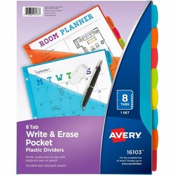 Enterprise Technology Solutions&nbsp;Avery  Write-On Dividers w/Pocket,8-Tab,9-1/4