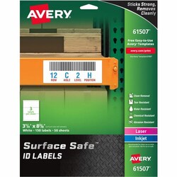 Enterprise Technology Solutions&nbsp;Avery  Labels, Removable, Surface Safe, 3-1/4