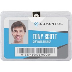 Enterprise Technology Solutions&nbsp;Advantus Corp.  Badge Holder, w/Clip, Horizontal, 4-3/8