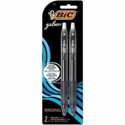 Enterprise Technology Solutions&nbsp;Bic  Gel Pen, Retractable, 0.7mm Point, 2/PK, Black