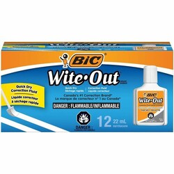 Enterprise Technology Solutions&nbsp;Bic  Correction Fluid, Quick Dry Formula, 20ml, White