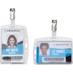Enterprise Technology Solutions&nbsp;Advantus Corp.  Badge Holder,w/RotatingClip,Vertical/Horizontal,25/PK,CL
