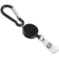 Enterprise Technology Solutions&nbsp;Advantus Corp.  Badge Reel/Carabiner, Metal/Nylon, 24
