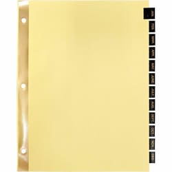 Enterprise Technology Solutions&nbsp;Business Source  Tab Indexes,Monthly,8-1/2