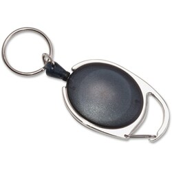 Enterprise Technology Solutions&nbsp;Advantus Corp.  Retractable Carabiner Reel, w/ Key Ring, 6/PK, Smoke