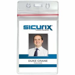 Enterprise Technology Solutions&nbsp;Baumgartens  ID Card Holders, Sealable, Vertical,3-3/4
