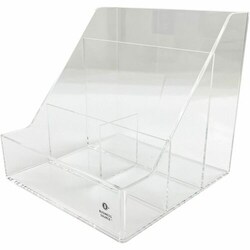 Enterprise Technology Solutions&nbsp;Business Source  Desktop Organizer,4Comprtmnt,Acrylic,5-3/5