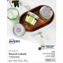 Enterprise Technology Solutions&nbsp;Avery  Labels,Round,SureFeed,Matte,PrinterSafe,1