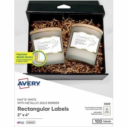 Enterprise Technology Solutions&nbsp;Avery  Labels,MetallicGoldBorder,Inkjet&LaserPrint,2