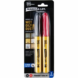 Enterprise Technology Solutions&nbsp;Avery  Markers,Permanent,Industrial,Chisel,0.5mm,2/PK,Black/Red