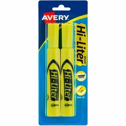 Enterprise Technology Solutions&nbsp;Avery  Highlighter,Chisel Point,2/PK,Fluorescent Yellow