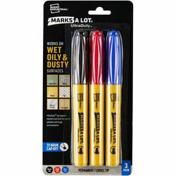 Enterprise Technology Solutions&nbsp;Avery  Markers,Permanent,Industrial,Chisel,0.5mm,3/PK,BK/RD/BE
