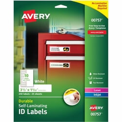Enterprise Technology Solutions&nbsp;Avery  ID Labels, Self-Lam, 10UP, 1-1/32