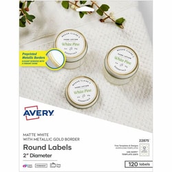 Enterprise Technology Solutions&nbsp;Avery  Labels,Round,Boarder,PrinterSafe,2