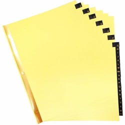Enterprise Technology Solutions&nbsp;Business Source  Black Leather Tab Indexes, A-Z, 8-1/2