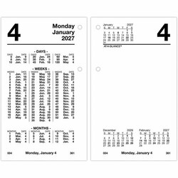 Enterprise Technology Solutions&nbsp;AT-A-GLANCE  Financial Desk Refill, F/ 17-Style Bases, Jan-Dec,3-1/2