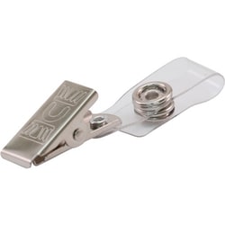 Enterprise Technology Solutions&nbsp;Advantus Corp.  Adapter f/Badges, w/Strap & Metal Clip, Vinyl, 25/PK, Silver
