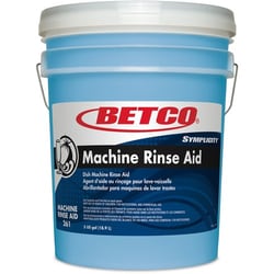 Enterprise Technology Solutions&nbsp;Betco Corporation  Rinse Aid,f/Dishwashing Machines,Conc,5 Gal Pail, Blue