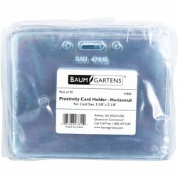 Enterprise Technology Solutions&nbsp;Baumgartens  Proximity Badge Holder,Horizontal,3-1/2