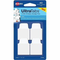 Enterprise Technology Solutions&nbsp;Avery  Tabs,Ultra,2-Side Writable,Mini,1