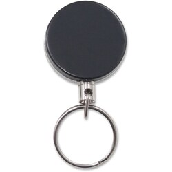 Enterprise Technology Solutions&nbsp;Advantus Corp.  ID Badge Reel, w/ Ring, Retractable, Heavy Duty, 6/PK, BK/SR