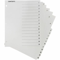Enterprise Technology Solutions&nbsp;Business Source  Index Dividers,w/TOC Page,1-15, 15 Tabs/ST,11